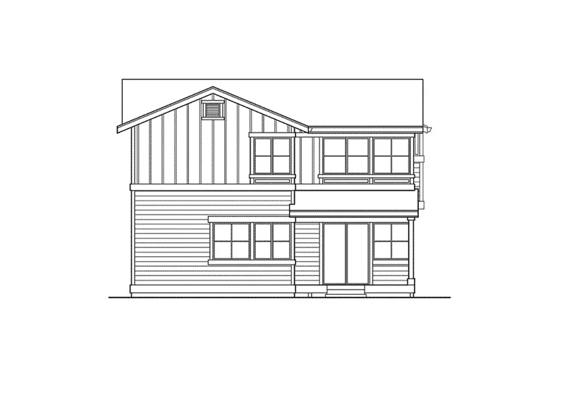 Country House Plan Rear Elevation - Hollowood Craftsman Home 071D-0021 - Search House Plans and More