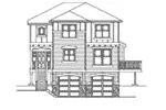 Tudor House Plan Front Elevation - Friedens Narrow Lot Home 071D-0023 - Search House Plans and More
