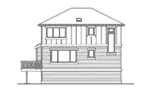 Tudor House Plan Rear Elevation - Friedens Narrow Lot Home 071D-0023 - Search House Plans and More