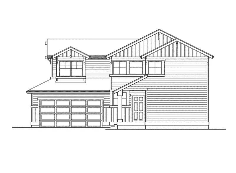 Tudor House Plan Right Elevation - Emerald Bend Craftsman Home 071D-0031 - Search House Plans and More