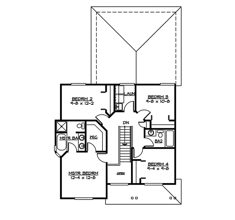 Contemporary House Plan Second Floor - Sherman Park Contemporary Home 071D-0034 - Shop House Plans and More