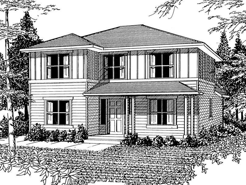 Contemporary House Plan Front Image of House - Sherman Park Contemporary Home 071D-0034 - Shop House Plans and More