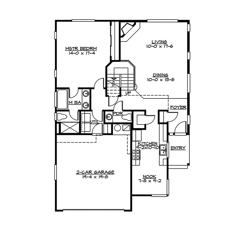Craftsman House Plan First Floor - Avalon Ridge Craftsman Home 071D-0039 - Search House Plans and More
