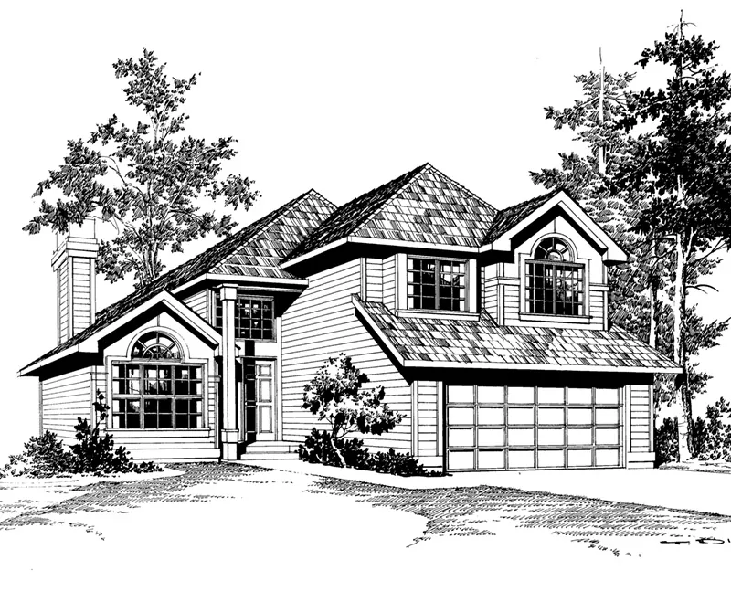 Traditional House Plan Front Image of House - Clifford Traditional Style Home 071D-0040 - Search House Plans and More