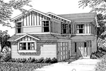 Tudor House Plan Front Image of House - Essex Mill Country Home 071D-0042 - Search House Plans and More