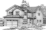 Traditional House Plan Front Image of House - Olina Contemporary Home 071D-0043 - Shop House Plans and More