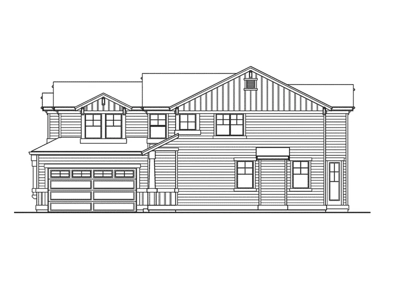 Modern House Plan Right Elevation - Valcour Craftsman Home 071D-0047 - Shop House Plans and More