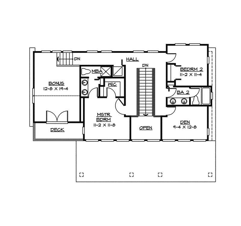 Country House Plan Second Floor - Mayes Hill Shingle Style Home 071D-0048 - Shop House Plans and More