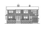 Country House Plan Rear Elevation - Mayes Hill Shingle Style Home 071D-0048 - Shop House Plans and More