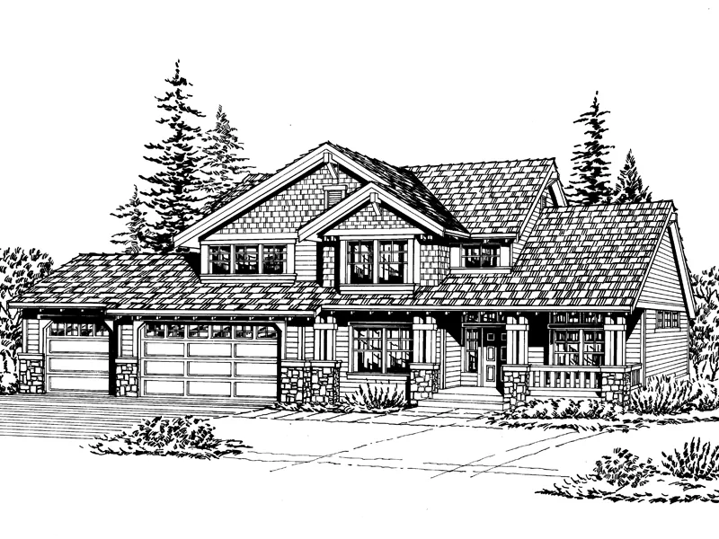 Southern House Plan Front Image of House - Orchard Farm Craftsman Home 071D-0056 - Shop House Plans and More