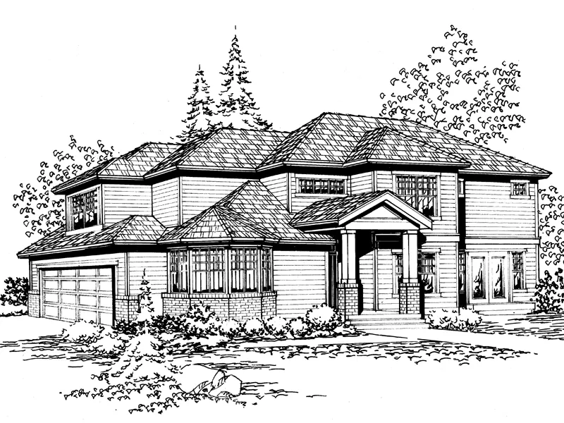 Contemporary House Plan Front Image of House - Compton Hollow Victorian Home 071D-0060 - Search House Plans and More