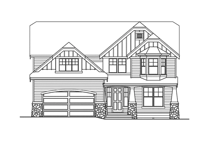 Craftsman House Plan Front Elevation - Jonesburg Craftsman Home 071D-0062 - Search House Plans and More