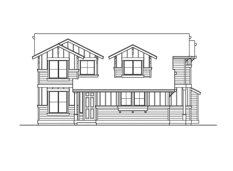 Traditional House Plan Front Elevation - Croydon Tudor Style Home 071D-0064 - Search House Plans and More