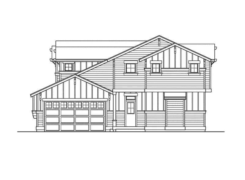Traditional House Plan Right Elevation - Croydon Tudor Style Home 071D-0064 - Search House Plans and More