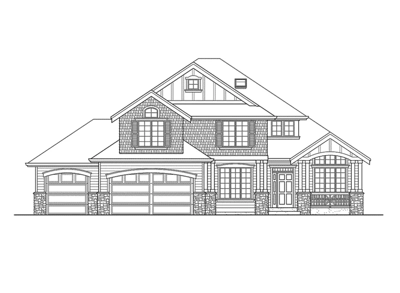 Country House Plan Front Elevation - Scotland Crest Tudor Style Home 071D-0066 - Shop House Plans and More