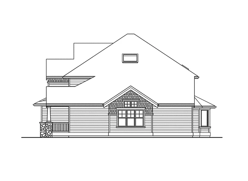 Modern House Plan Right Elevation - Powderhorn Pass Rustic Home 071D-0077 - Shop House Plans and More