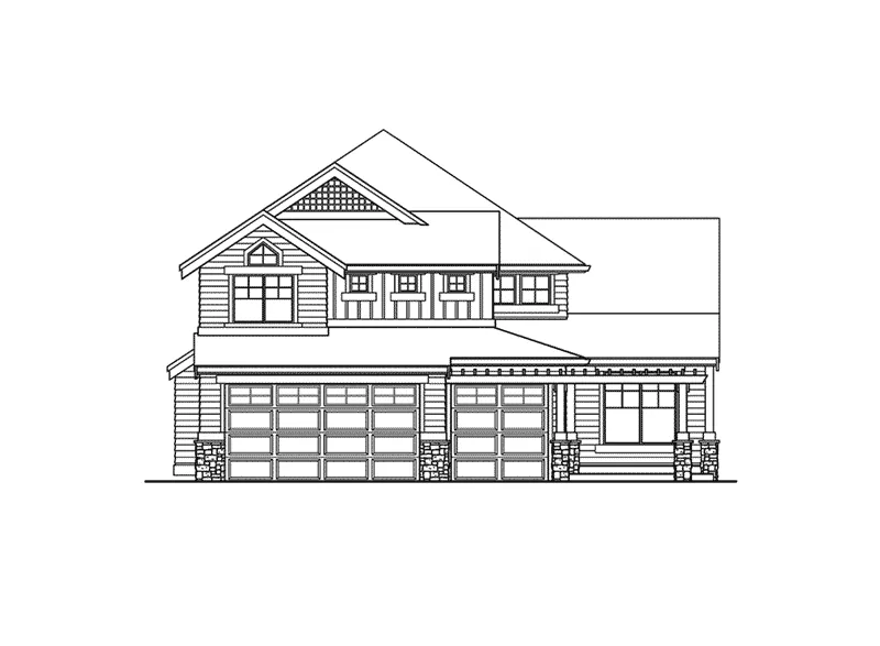 Country House Plan Front Elevation - Garden Valley Craftsman Home 071D-0080 - Search House Plans and More