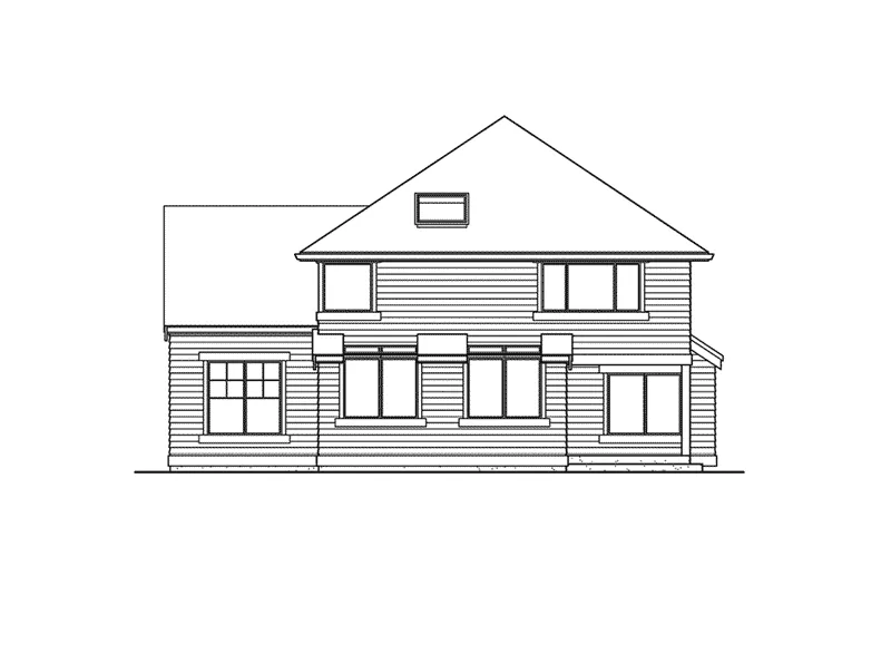 Country House Plan Rear Elevation - Garden Valley Craftsman Home 071D-0080 - Search House Plans and More