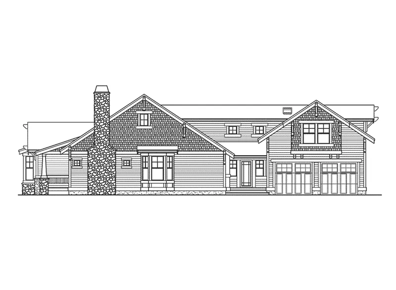 Southern House Plan Right Elevation - Morganfield Craftsman Home 071D-0087 - Shop House Plans and More