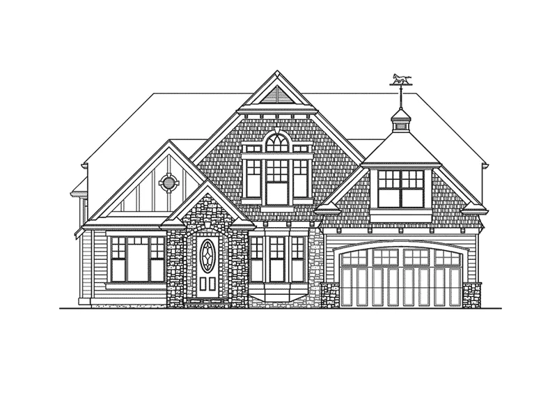 Craftsman House Plan Front Elevation - Augustine Woods Tudor Home 071D-0093 - Search House Plans and More