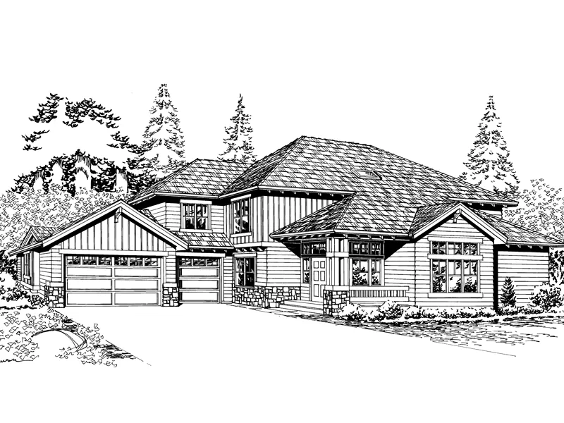 Traditional House Plan Front Image of House - Mango Sleek Sunbelt Home 071D-0094 - Shop House Plans and More