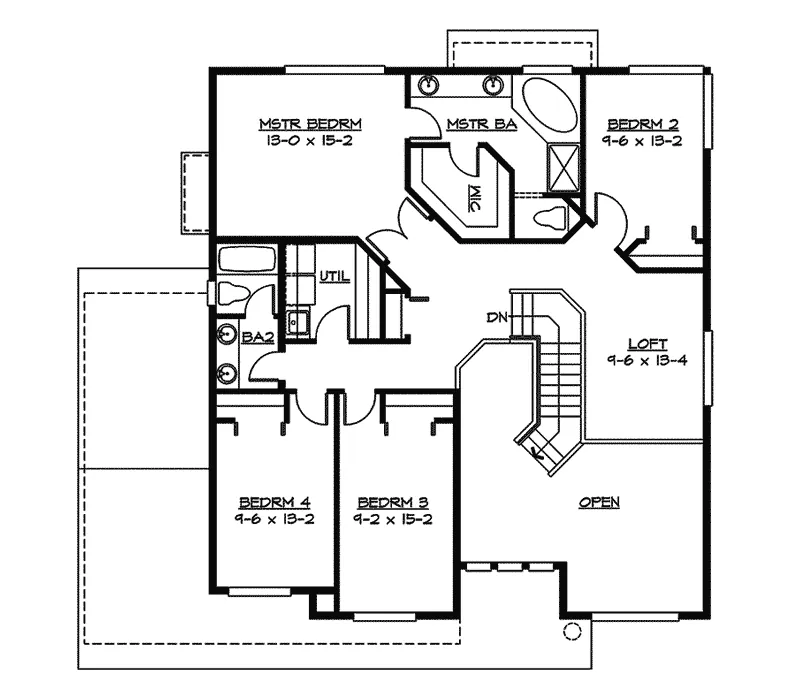 Country House Plan Second Floor - Melton Country Home 071D-0095 - Shop House Plans and More
