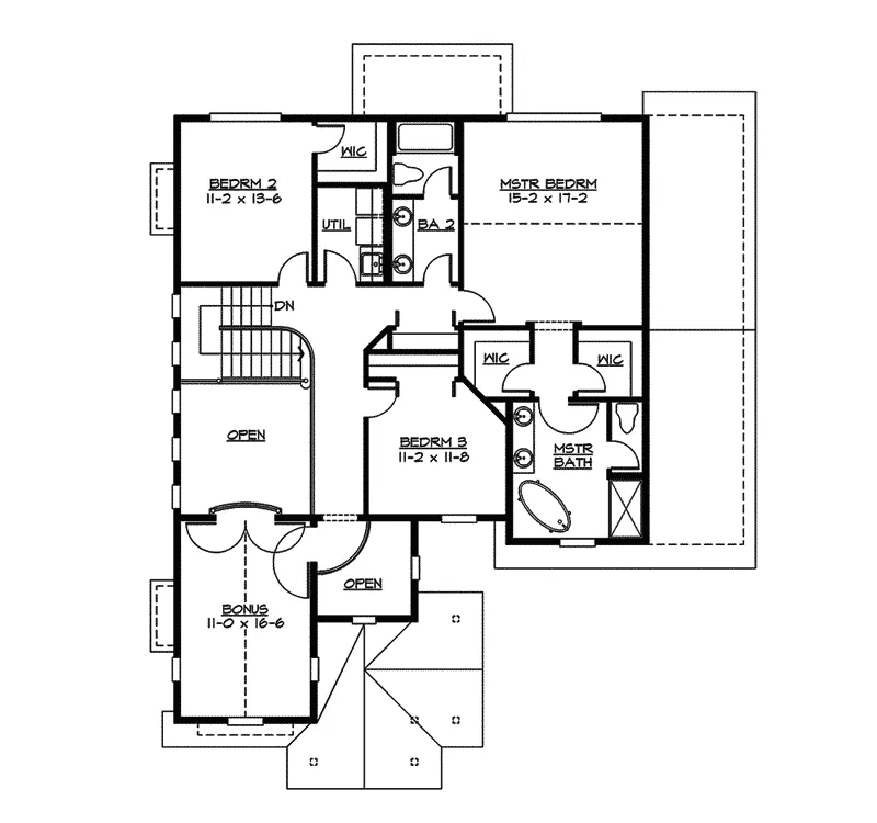 Country House Plan Second Floor - Jesse Belle Craftsman Home 071D-0107 - Search House Plans and More
