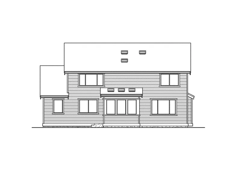Country House Plan Rear Elevation - Jesse Belle Craftsman Home 071D-0107 - Search House Plans and More