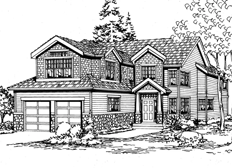 Luxury House Plan Front Image of House - Dalhousie Craftsman Home 071D-0114 - Search House Plans and More