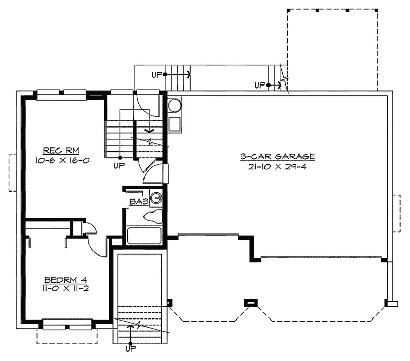 Country House Plan Lower Level Floor - Vermillion Bay Raised  Home 071D-0123 - Shop House Plans and More