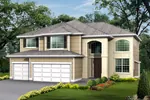 Traditional House Plan Front Image - Pitman Hill Contemporary Home 071D-0124 - Shop House Plans and More