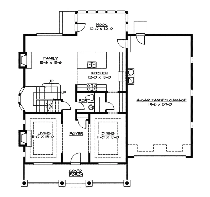 Traditional House Plan First Floor - Revere Point Luxury Home 071D-0142 - Shop House Plans and More