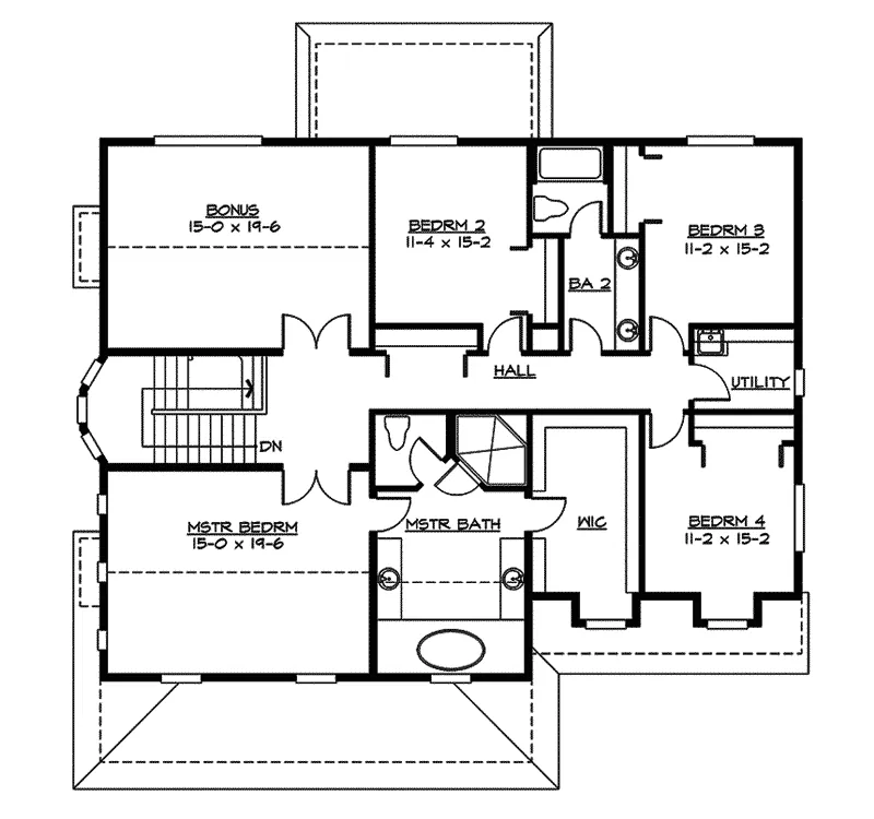 Traditional House Plan Second Floor - Revere Point Luxury Home 071D-0142 - Shop House Plans and More