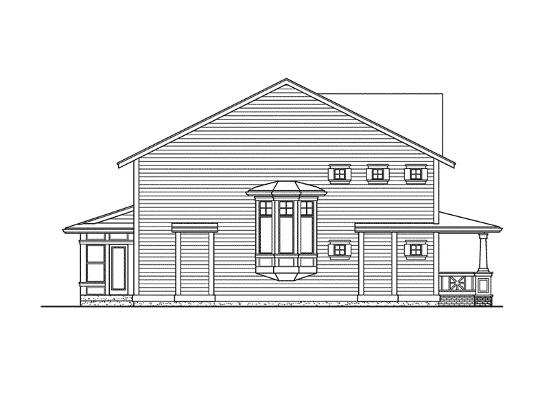 Traditional House Plan Left Elevation - Revere Point Luxury Home 071D-0142 - Shop House Plans and More