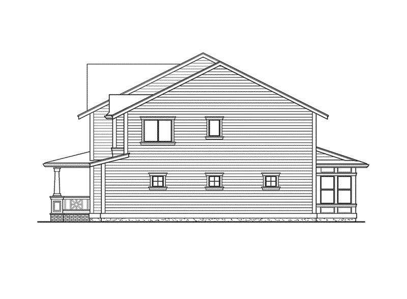 Traditional House Plan Right Elevation - Revere Point Luxury Home 071D-0142 - Shop House Plans and More