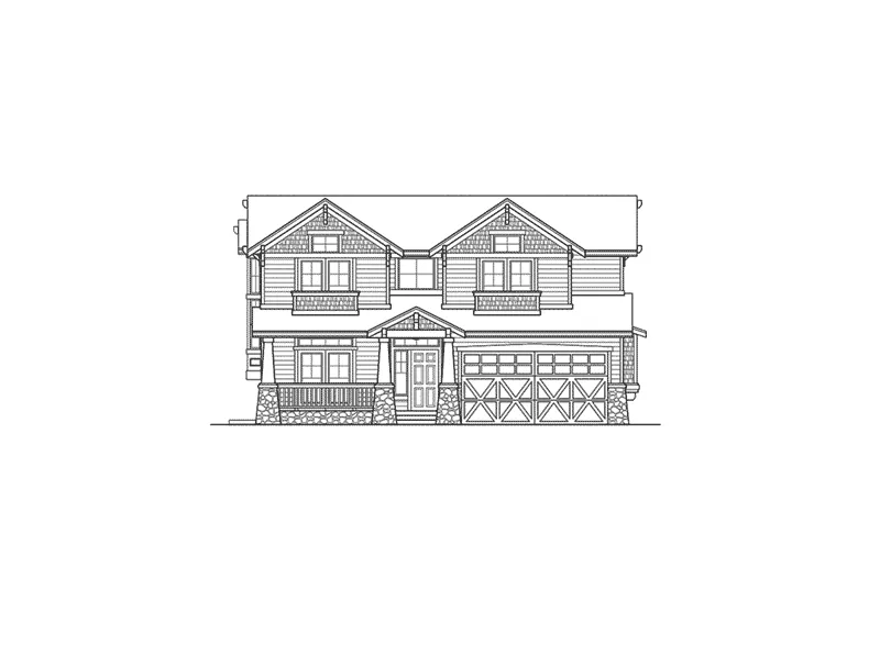Craftsman House Plan Front Elevation - Valley Forge Craftsman Home 071D-0149 - Shop House Plans and More