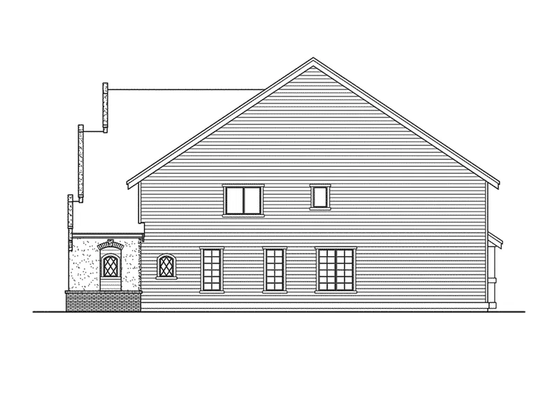 Southern House Plan Right Elevation - Royal Pines English Cottage 071D-0151 - Shop House Plans and More