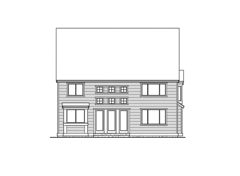 Traditional House Plan Rear Elevation - Seclusion Point Cottage Home 071D-0153 - Shop House Plans and More