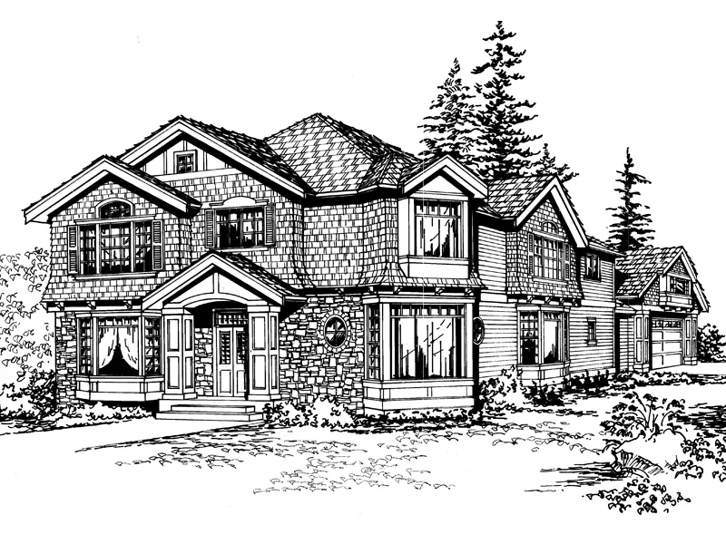 Craftsman Home Features Interesting Angles