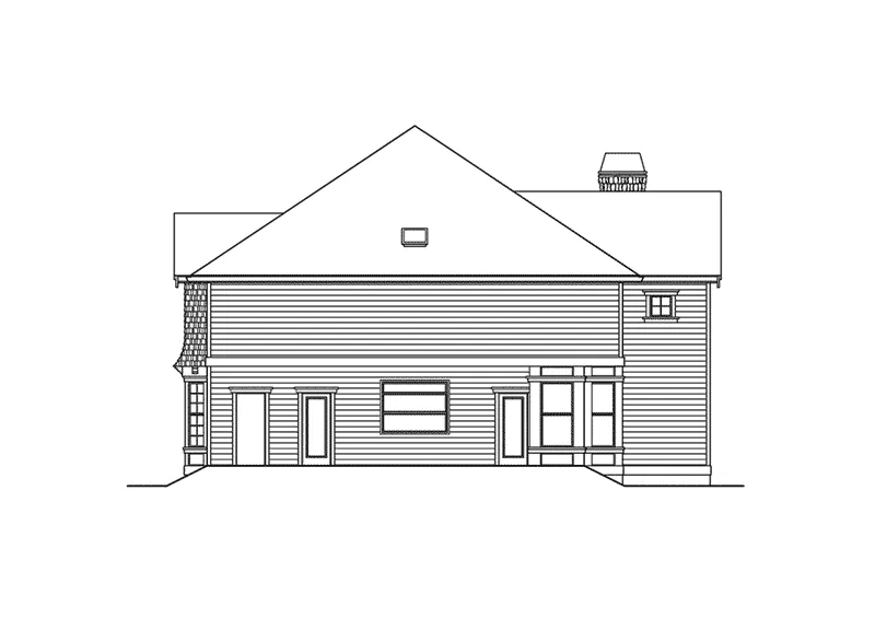 Luxury House Plan Rear Elevation - Fauna Craftsman Home 071D-0157 - Search House Plans and More