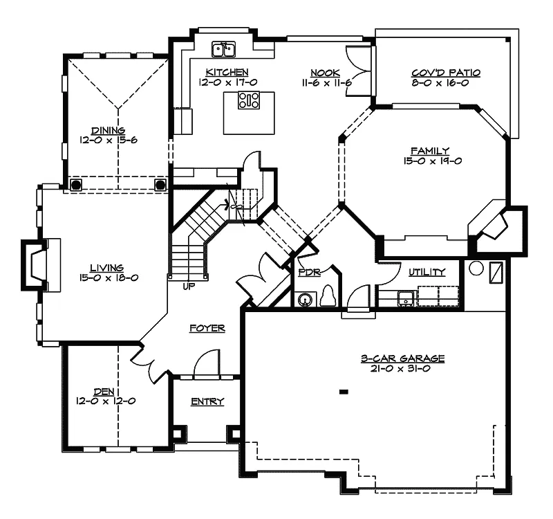 Southern House Plan First Floor - Moravia Luxury Southern Home 071D-0161 - Shop House Plans and More