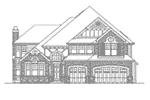 Southern House Plan Front Elevation - Moravia Luxury Southern Home 071D-0161 - Shop House Plans and More