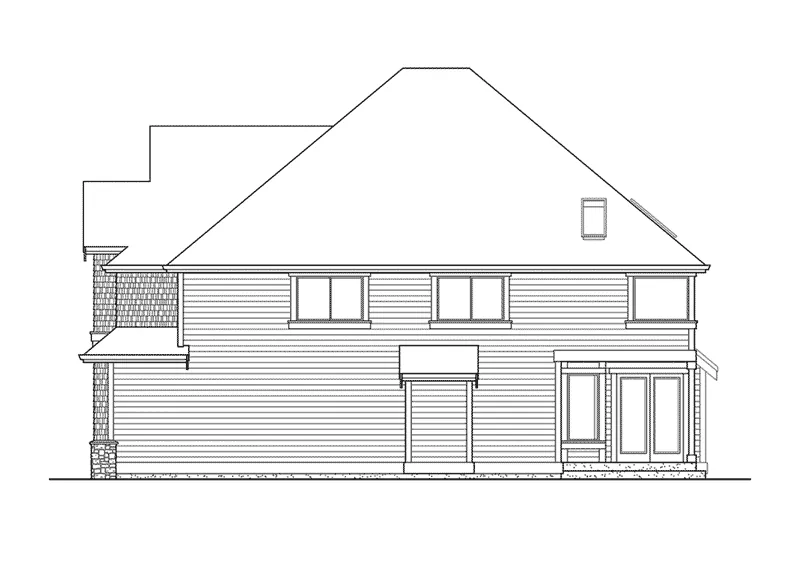 Southern House Plan Right Elevation - Moravia Luxury Southern Home 071D-0161 - Shop House Plans and More
