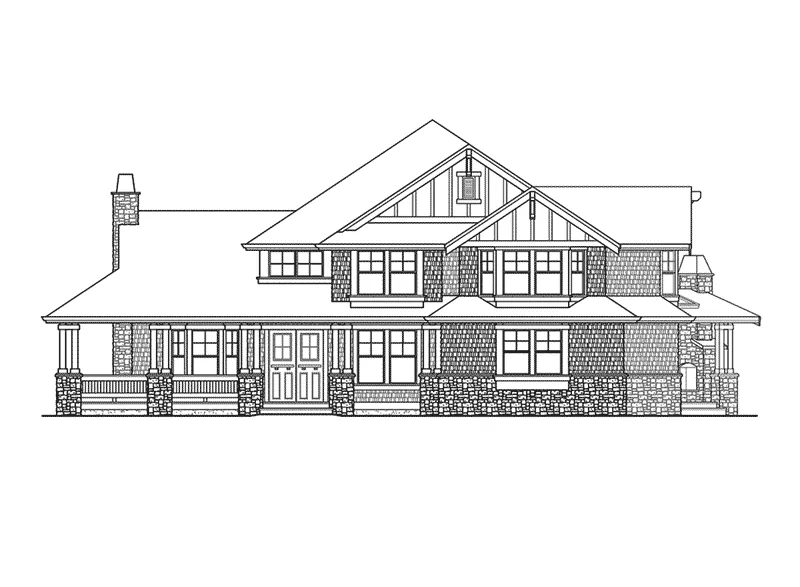 Craftsman House Plan Front Elevation - Thistledale Farmhouse 071D-0163 - Shop House Plans and More