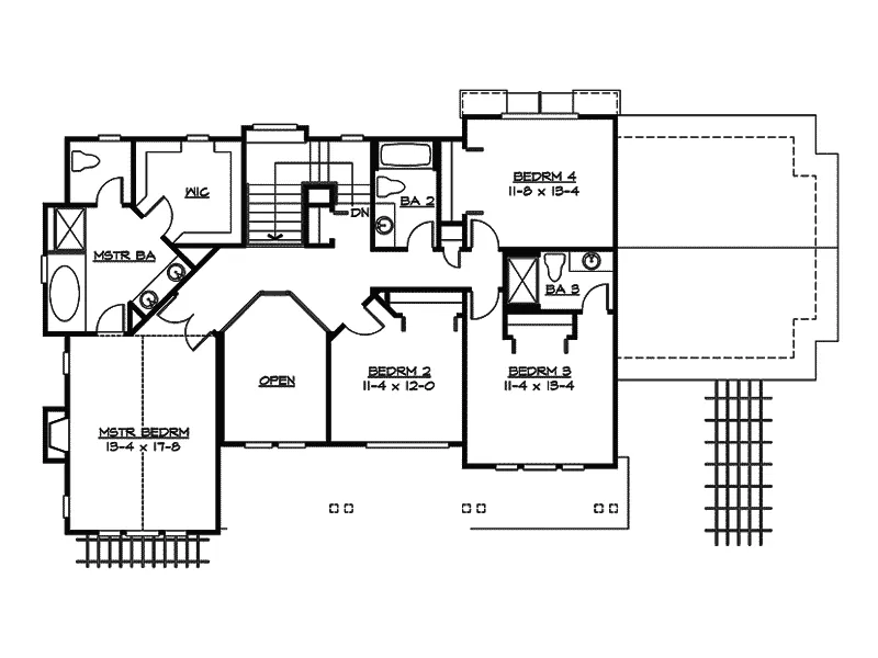 Luxury House Plan Second Floor - Messina Craftsman Home 071D-0173 - Shop House Plans and More