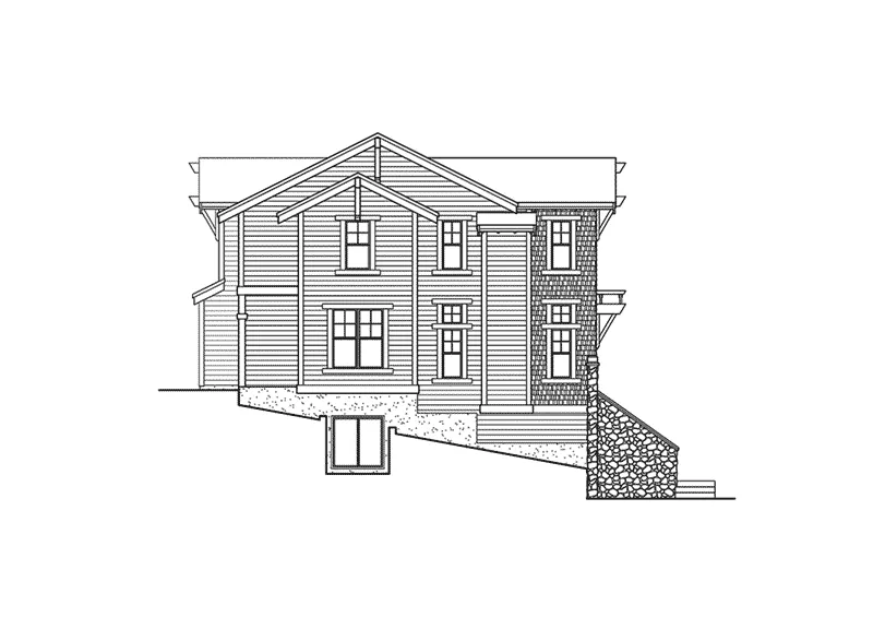 Luxury House Plan Left Elevation - Messina Craftsman Home 071D-0173 - Shop House Plans and More