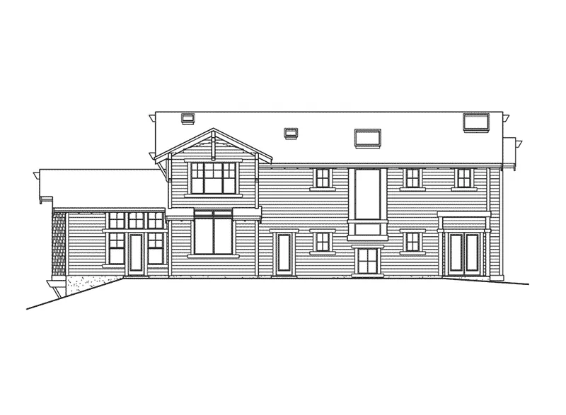 Luxury House Plan Rear Elevation - Messina Craftsman Home 071D-0173 - Shop House Plans and More
