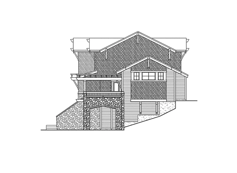 Luxury House Plan Right Elevation - Messina Craftsman Home 071D-0173 - Shop House Plans and More