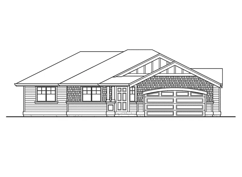 Ranch House Plan Front Elevation - Fox Ridge Rustic Country Home 071D-0215 - Search House Plans and More