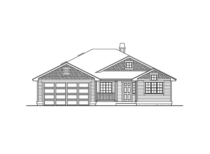 Ranch House Plan Front Elevation - Mountain Place Ranch Home 071D-0216 - Shop House Plans and More